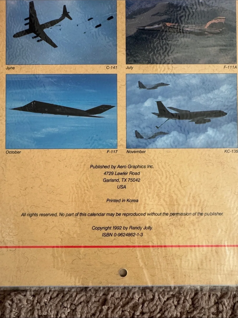 NIB! Vintage United States Air Force 1992 Calendar